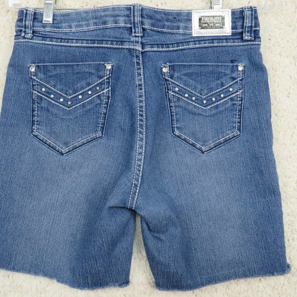 DIDIJIN* Junior's Denim Jean Shorts Size 15~ Studded Design - Picture 2 of 7
